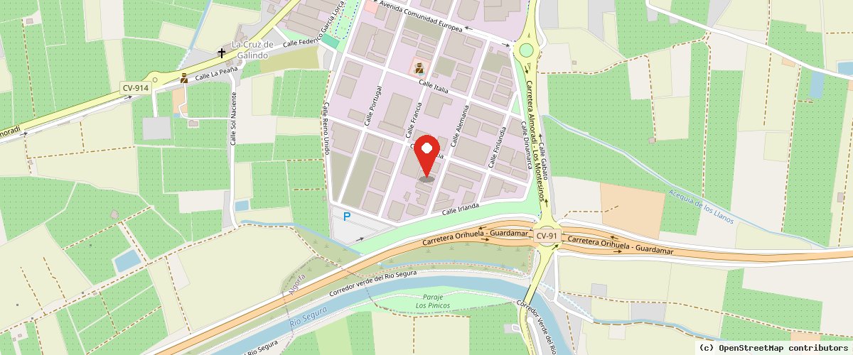 Mapa de la ubicación de Náutica Vegamar, Calle Alemania 18, Almoradí (Alicante)